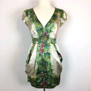 Nanette Lepore silk floral print mini dress Size 0